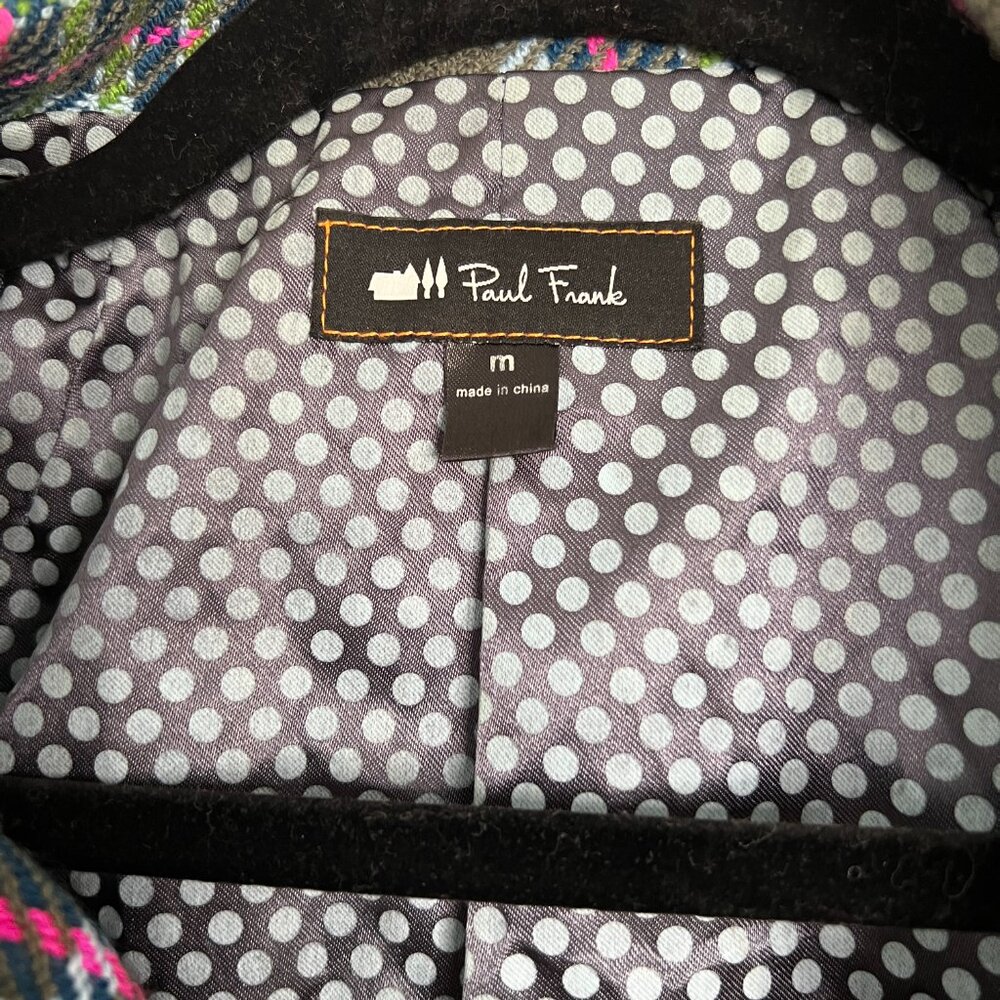 Paul Frank Plaid Jacket // Pink Button Statement Blazer // Y2K Preppy Punk // M - Picture 7 of 7